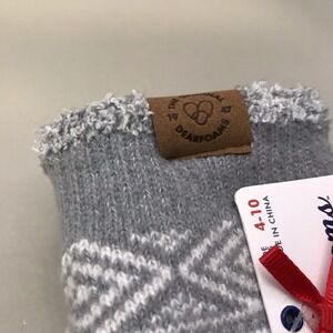 Deer Foam Lined Socks With Non-skid Sole Ladies Size 4-10